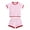 Pink, variant on LYMAYTER Kids Boys Girls Cotton Tees Outfit Infant Casual Short Sleeve Tops Set for 9 Months - 5 Years