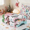 thumbnail image 5 of Manfei Nutcracker Zipper Queen Comforter Set with Fitted Sheet and 2 Pillowcases Ballet Zipper Bedding Set, Coral White, Xmas Reversible, 5 of 7