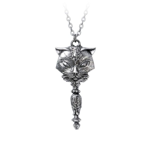 Alchemy Gothic Sacred Cat Vanitas Pendant