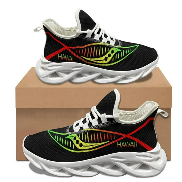 Zapatos de plataforma cómodos de verano con estampado polinesio hawaiano, zapatillas ligeras antideslizantes, zapatillas para correr al aire libre para adolescentes, para mujer