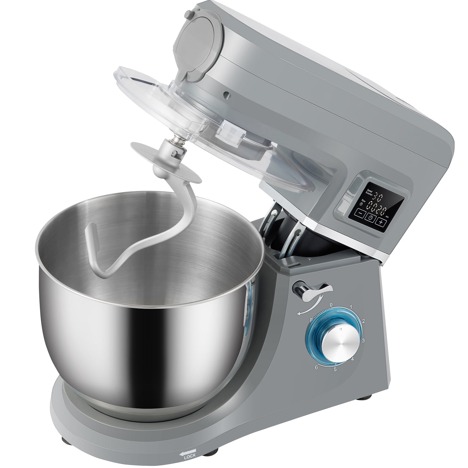 SKYSHALO 660W Stand Mixer 7.4Qt 6-Speed Tilt-Head Dough Mixer with Grinder Juicer