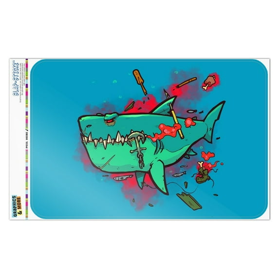 Shark Shipwreck With Debris Harpoon and Anchor Home Business Office Sign