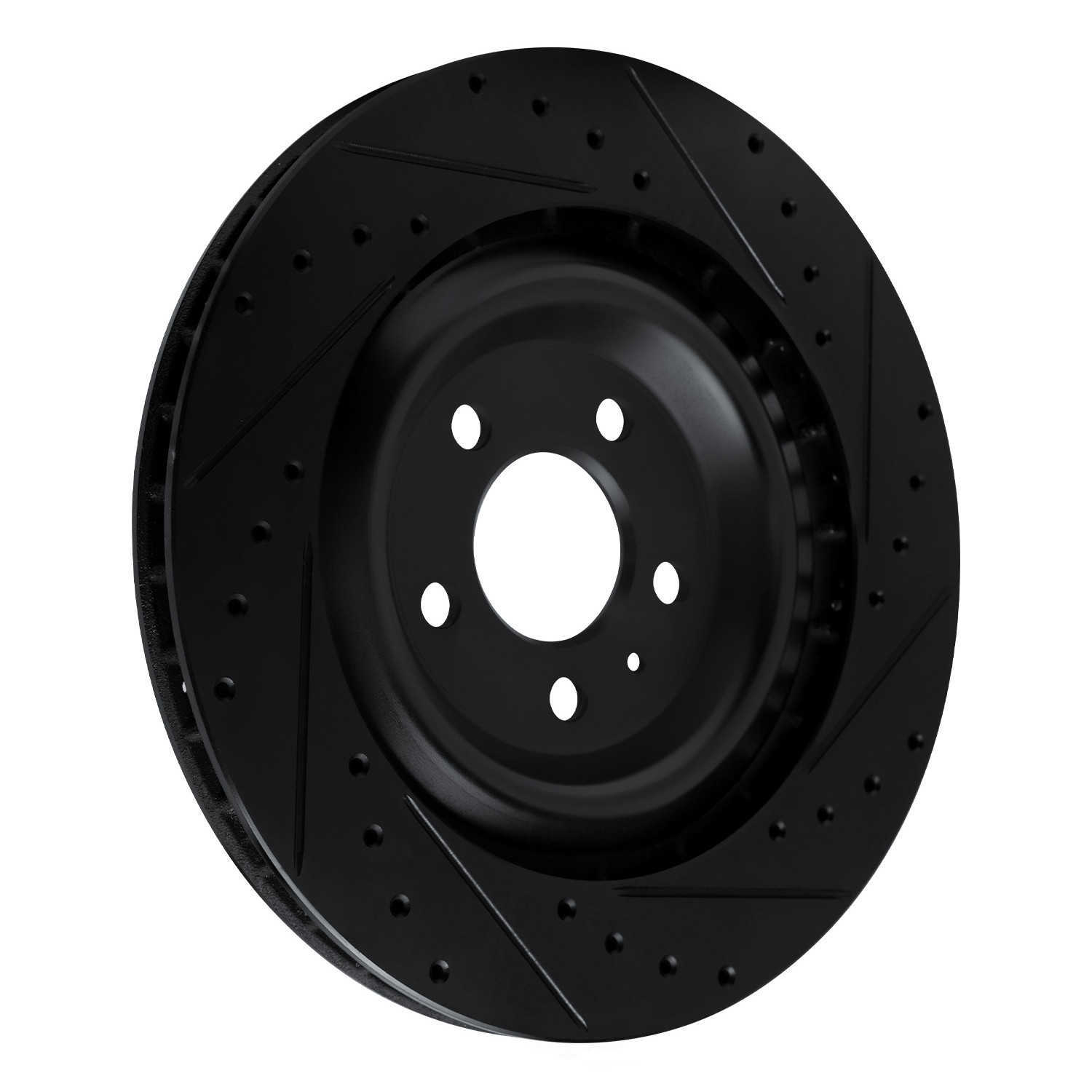 Dynamic Friction Company 633-02102R DFC Brake Rotor - Drilled And Slotted - Black