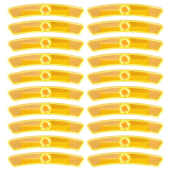 KONTONTY 20Pcs Compact Orange Wheel Reflectors with Screw Design for Bikes and Motorbikes