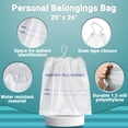 thumbnail image 5 of White Patient Personal Belonging Bags 25 x 26 Inches. Pack of 250 Patient Belongings Bag with Gusseted Bottom. 1.5 Mil PE Drawstring Patient Belonging Bags. Waterproof Patient Property Bags, 5 of 7