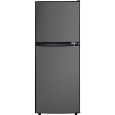 Danby DCR047A1BBSL 4.7 Cubic Feet Dual Door Compact Refrigerator, Black Steel