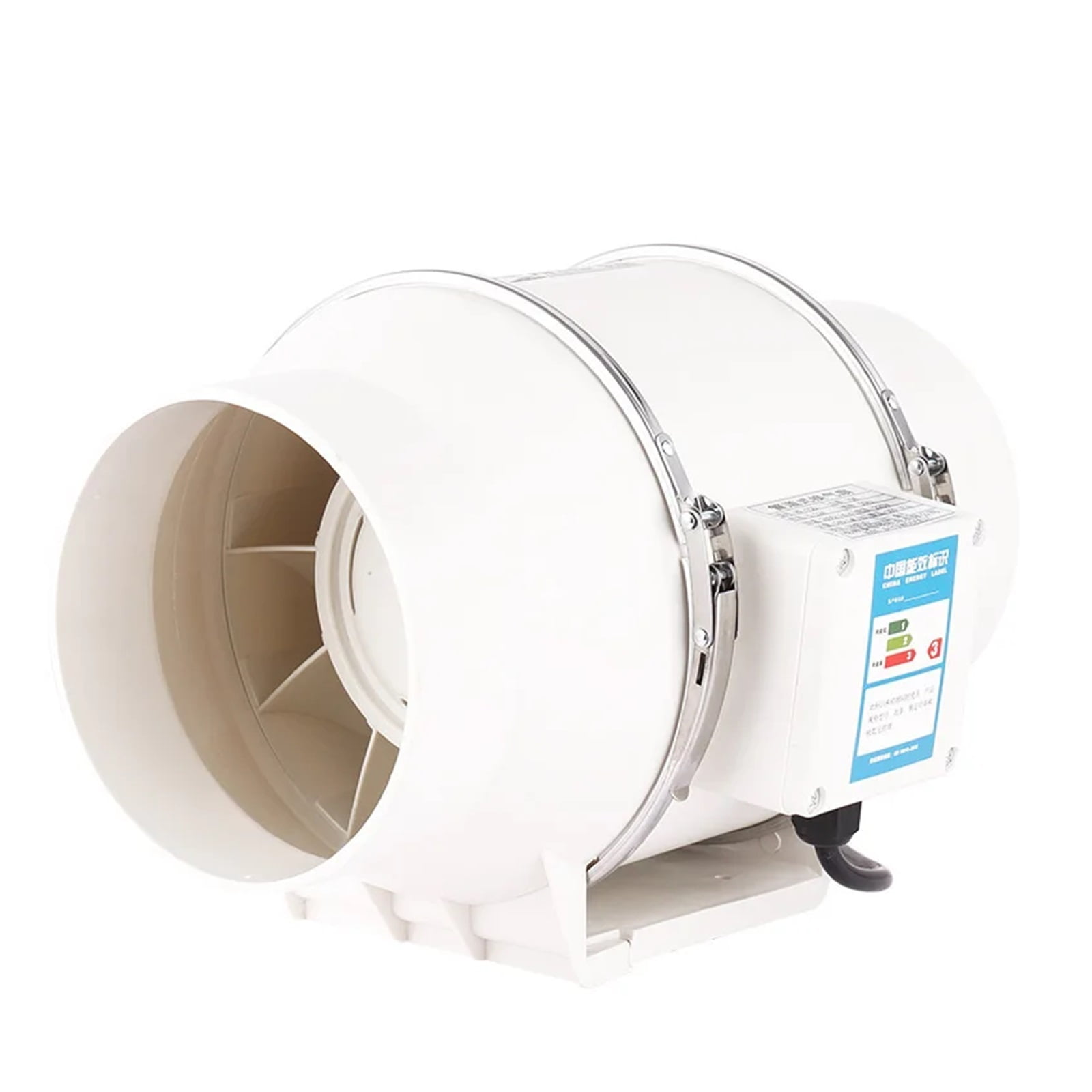 6'' Powerful Industrial Exhaust Fan Silent Channel Pipe Duct Bathroom Extractor Ventilation Kitchen Toilet Air Ventilator