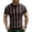 Coffee, variant on Men's Knit Vertical Striped Short Sleeve Mock Neck T-Shirt, Casual Slim Fit Top, Breathable Ribbed Knitwear for Smart Casual Style and Everyday Wear White XXL