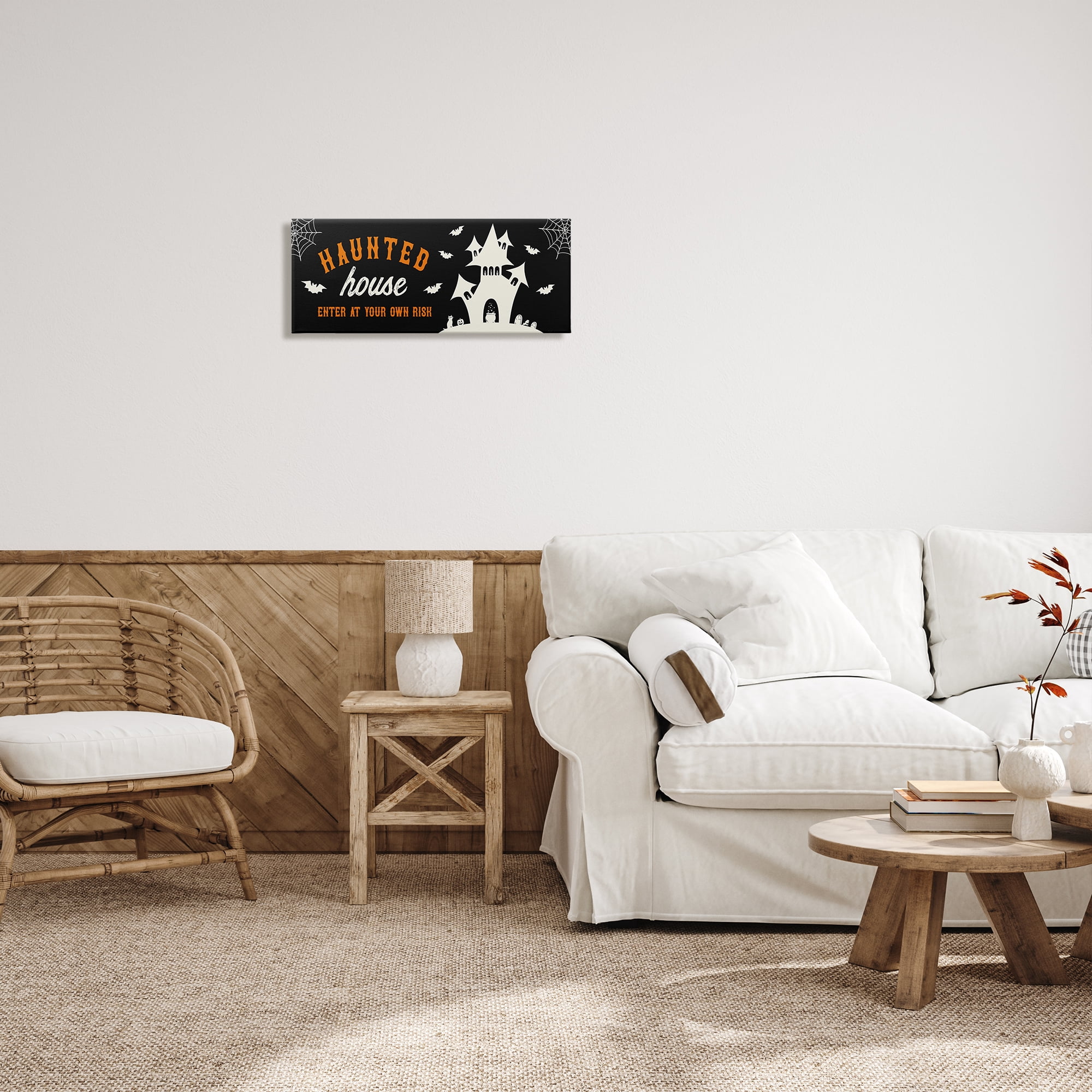 Stupell Indtries Haunted Hoe Enter at Own Risk Spooky Halloween,24 x 10,Design by Natalie Carpentieri