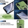 thumbnail image 5 of for iPhone XR Case with Screen Protector,Sliding Camera Cover,-Grade Cover with  Stand Phone Case 6.1" Olive Green, 5 of 14