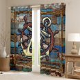thumbnail image 2 of Homewish Ship Anchor Rudder Black Out Curtains,Ocean Adventure Curtains Pack of 2 (42x63 Each),Rustic Farmhouse Cabin Bedroom Curtains For Men Women,Ultra Soft Home Decor, 2 of 6