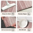 thumbnail image 5 of Boho Moroccan Kitchen Rug and Sets 2 Piece Non Skid Washable mat for Kitchen mats for Floor Farmhouse Black Bohemian Kitchen Decor (Red, One Size), 5 of 6