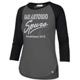 thumbnail image 2 of Women's '47  Gray San Antonio Spurs High Rise Frankie Raglan Long Sleeve T-Shirt, 2 of 3