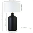 thumbnail image 4 of Evelyn&Zoe Sloane 29" Transitional Ceramic Table Lamp with White Drum Fabric Shade, 4 of 6