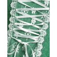 thumbnail image 3 of Más el tamaño con cordones floral apliques del copo de nieve de Bell de la manga del suéter Rosegal Mangas largas de talla grande, 3 of 5