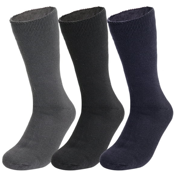 Falari 3-Pack Men's Thermal Socks Heated Sox 10-13 Keep Foot Warm For Cold Winter