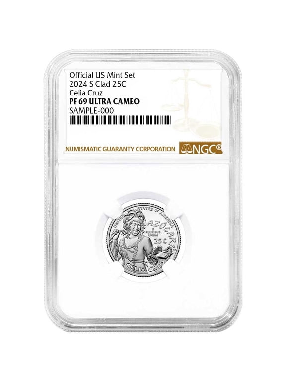 Collectible 2024-S 25c Celia Cruz Quarter Dollar Clad Proof Set NGC PF69UC Brown Label