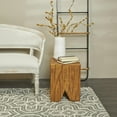 thumbnail image 2 of DecMode 14" x 18" Brown Magnesium Oxide Outdoor Accent Table, 1-Piece, 2 of 10