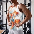 thumbnail image 5 of KLL Three Goldfish Watercolor Splash Print Men's Muscle Gym Workout Stringer Tank Tops Bodybuilding Fitness T-Shirts Tank Tops Men-4X-Large, 5 of 7