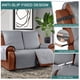 thumbnail image 5 of Funda impermeable para sofá reclinable Ruaozz de 2 plazas, color gris claro, 5 of 7