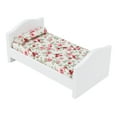thumbnail image 3 of Pocket-Sized Wooden Printed Bed - Mini Dollhouse Furniture 1/12 Scale Model, 3 of 11