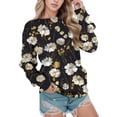 thumbnail image 1 of Gibobby Casual Sudadera para Mujer Sudaderas de Halloween para mujer de gran tamaño camisetas de otoño y día festivo con cuello redondo(Negro,M), 1 of 4