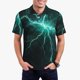 thumbnail image 1 of Fotbe Green Lightning Flash Camiseta Polo de Golf para Hombre con Estampado – Camisa Deportiva Transpirable con Cuello Abotonado-Large, 1 of 6