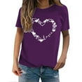 thumbnail image 1 of T-Shirts de la Saint-Valentin pour Femmes, T-Shirts Graphiques Cœur d'Amour, T-Shirts Graphiques Mignons pour Adolescentes, T-Shirts Décontractés Imprimés pour la Saint-Valentin, T-Shirt Col Rond Imprimé, Chandail pour Femmes, 1 of 8
