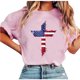 thumbnail image 5 of Haivin Women's Casual Short Sleeve Shirts Crew Neck Vintage Print Pullover Top Summer Fashion Outfits Clothes, 5 of 5