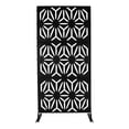 thumbnail image 5 of Outdoor Decorative Panels, Outdoor Privacy Fence Screen, Privacy Screen Fence Panels Black Steel 35.4*15.75*74.8in, 5 of 16