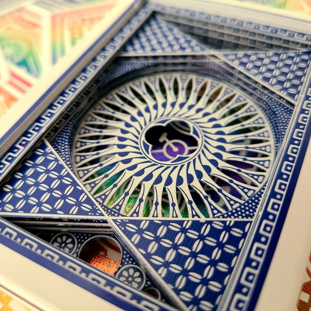 Tally Ho "Spaced Cowboy" hand cut playing cards with LEDs by 3Decks Designs