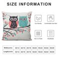thumbnail image 5 of COMIO  Throw Pillow Cover Owl Animal Cute Owls On Branch Tree Love Heart Abstract Art Flowers Leaves Big Eyes Wild Decor Lumbar Pillow Case Cushion for Sofa Couch Bed Queen, 5 of 5