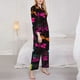 thumbnail image 3 of Fotbe Colorful Dragonflies Conjunto de Pijama de Manga Larga para Mujer con Estampado, Ropa de Dormir de 2 Piezas, Conjunto de Casa Suave y Cómodo con Bolsillos-Small, 3 of 7