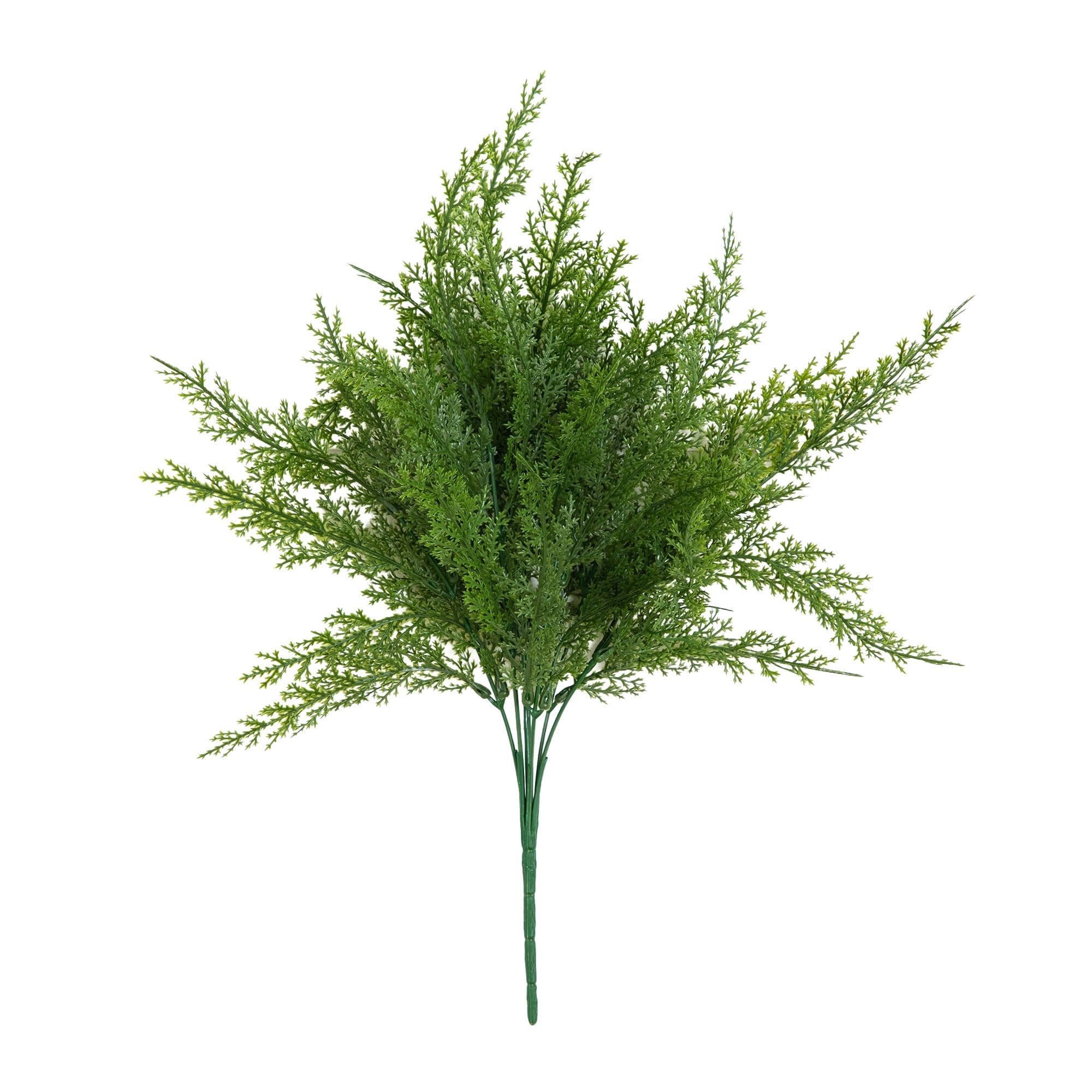 15in. UV Resistant Artificial Cedar Bush (Indoor/Outdoor) - Set of 4