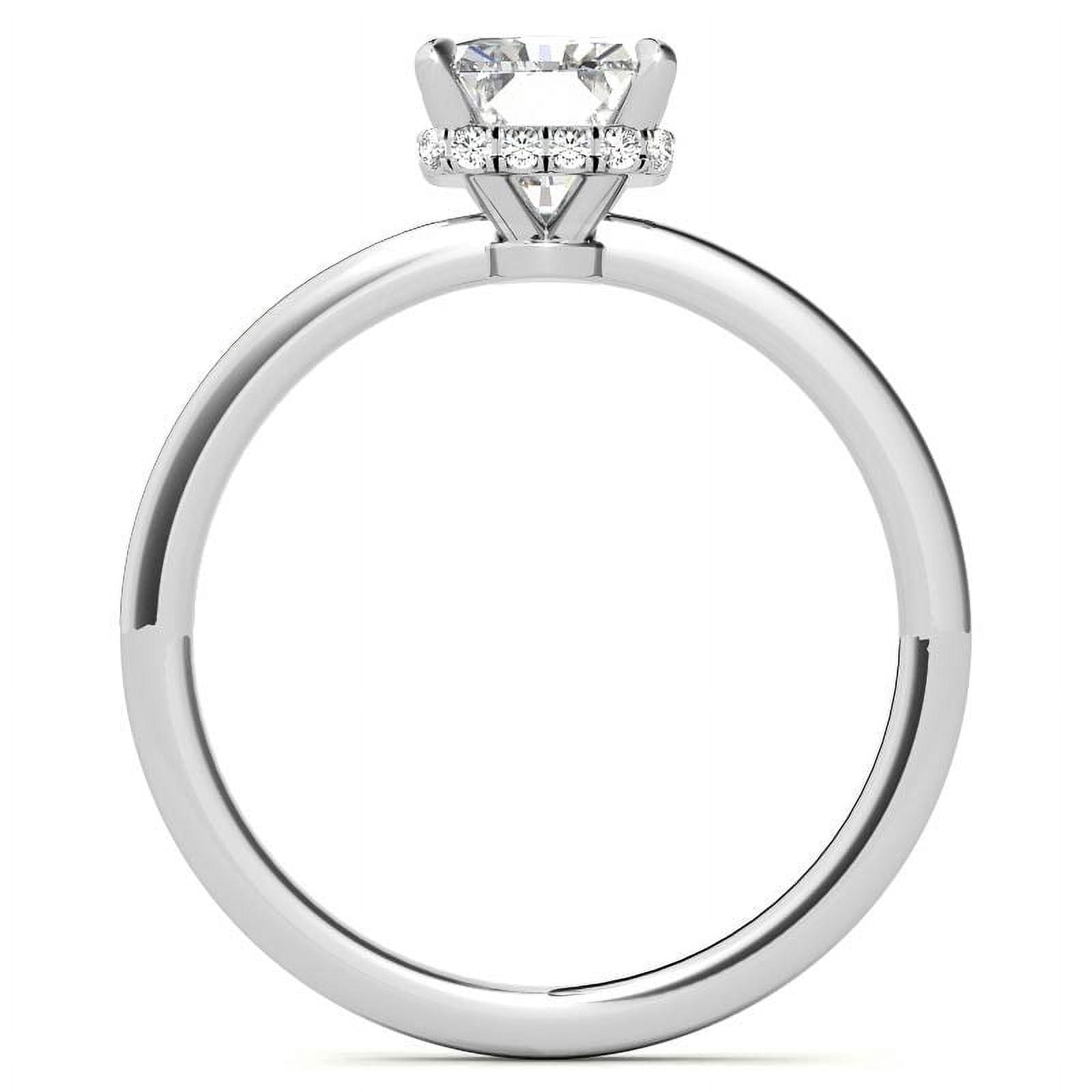 Solitaire Brilliance 2.5CT Radiant Moissanite Engagement Ring for Women 14K White Gold, 8 US