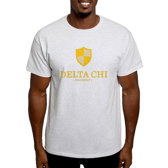 CafePress - Delta Chi Vertical Yellow Logo T Shirt - Men's Classic Graphic T-Shirt