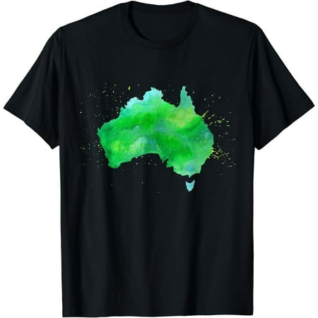 Australia Down Under Watercolor Australian Flag Map Gift T-Shirt