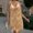 Gold, variant on Pisexur Sleeveless V-Neck Dress Women's Fashion Suspender Crewneck Sequin Feather Sleeveless Solid Mini Dress Women Dress