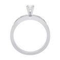 thumbnail image 3 of KATARINA Diamond Engagement Ring with a Princess Cut Center Stone with Band in 14K White Gold (1/3 cttw), 3 of 5