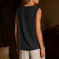 thumbnail image 6 of SwiftWear Women's Cotton Tank Top Dressy Sleeveless Summer Casual Button-Down Shirt Breathable Loose Fit Casual Work Blouse, 6 of 7