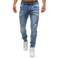 thumbnail image 2 of fvwitlyh Stacked Jeans Men Men's Skinny Black Stretch Ripped Tapered Leg, 2 of 5
