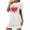 White, variant on Taqqpue Women's Nightgowns Short Sleeve Sleepshirts Sleepwear Casual Print Pajama Dress Valentines Gifts