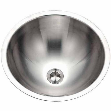 - Houzer CR-1620-1 Opus Series Conical Undermount Stainless Steel Single Bowl Lavatory Sink