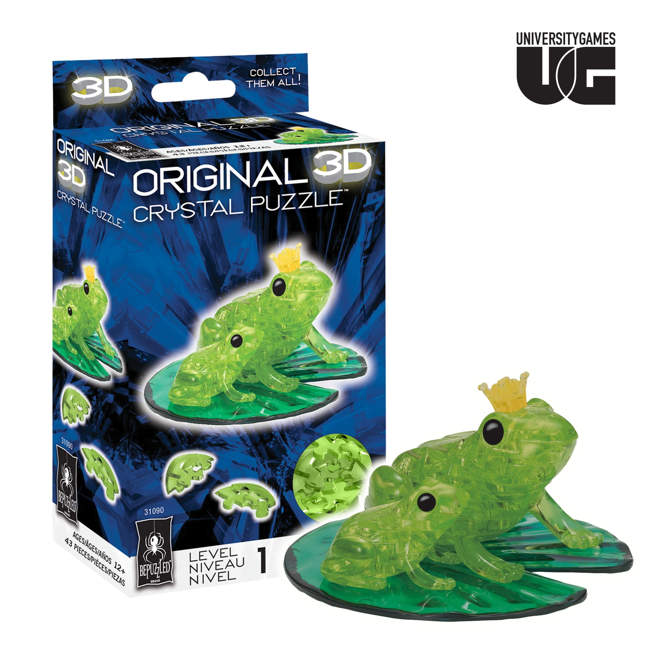 Frog Original 3D Crystal Puzzles from BePuzzled Ages 12 and Up Walmart