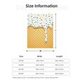 thumbnail image 5 of Sikiie White Ice Cream Cozy Flannel Fleece Throw Blanket: Lightweight & Thick for All Seasons - Perfect for Women, Men, & Kids"60"x50", 5 of 6