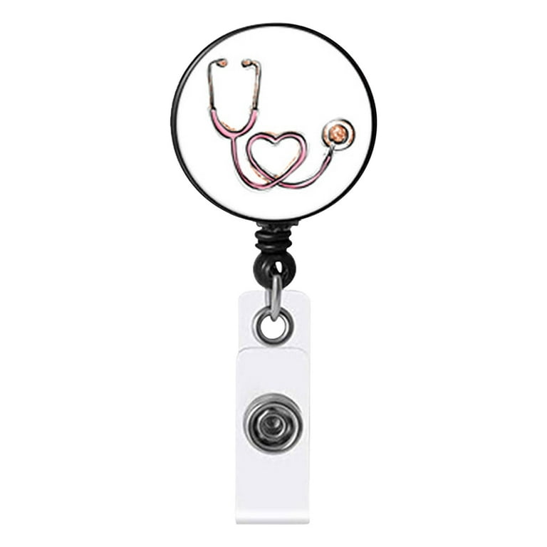 Clearance Jewelry Under $5 VerPetridure Nurse Badge Buckle Love Stethoscope  Easy-To-Pull Buckle Retractable Badge Easy-To-Pull Certificate Buckle 