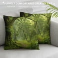 thumbnail image 3 of Orinice Forest Path Stream Graphic Decorative Pillow Cover for Home Couch Living Room Bed Sofa 12x12in, 3 of 5
