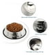 thumbnail image 2 of Cuenco antideslizante para mascotas, diseño con huella, ideal para gatos y perros pequeños y medianos, hecho de acero inoxidable de alta calidad, fácil de limpiar, diámetro de base de 18 cm., 2 of 6