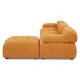 thumbnail image 4 of Williamspace 93" Modular Sectional Sofa L Shaped Couch Button Tufted Sofa with Reversible Ottoman, DIY Combination Velvet Sofa for Living Room Bedroom Apartment, Orange, 4 of 7