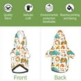 thumbnail image 6 of Fotbe Fall Pumpkins And Sunflowers Print Small Dog Sweater Hoodies Pet Grey Hooded Soft Fleece Sweatshirts with Pocket Fall Winter Puppy Cat Sweaters Warm Clothes-Medium, 6 of 7